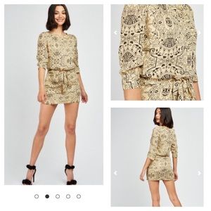 Damask Print Mini Dress (BRAND NEW)